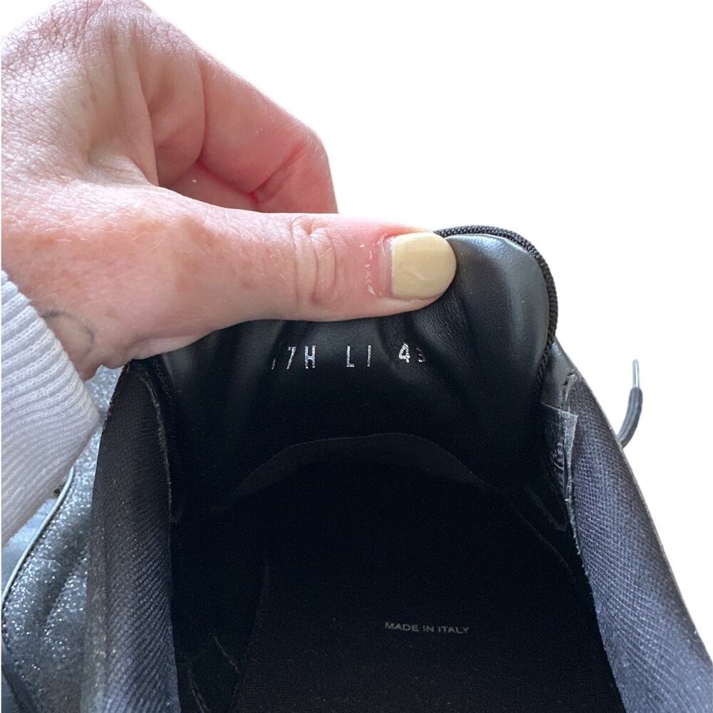 Christina Dior - Homme Glitter Leather & Leather Trim Sneakers in Black - Picture 7 of 8